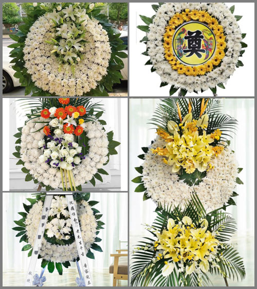 山东济宁鱼台县老砦镇张埝村花圈速递